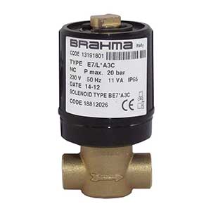 Brahma E7 gas solenoid valve