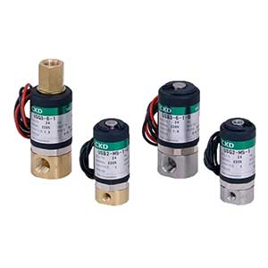 CKD USG Series Compact direct acting 3 port solenoid valve