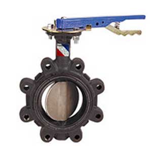Nibco LD-1010 Ductile Iron, Lug Type Nickel-Plated Disc Butterfly Valve